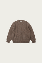 FrizmWORKS - Tweed Wool Zipup Cardigan - Brown - Canoe Club