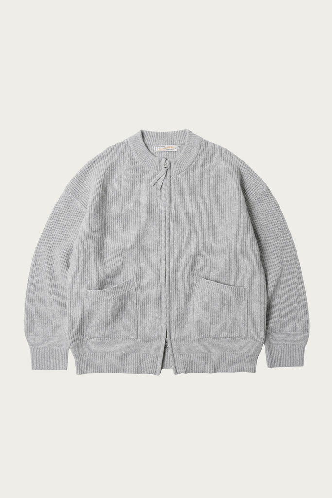 FrizmWORKS - Wool Deck Zipup Cardigan - Light Gray - Canoe Club