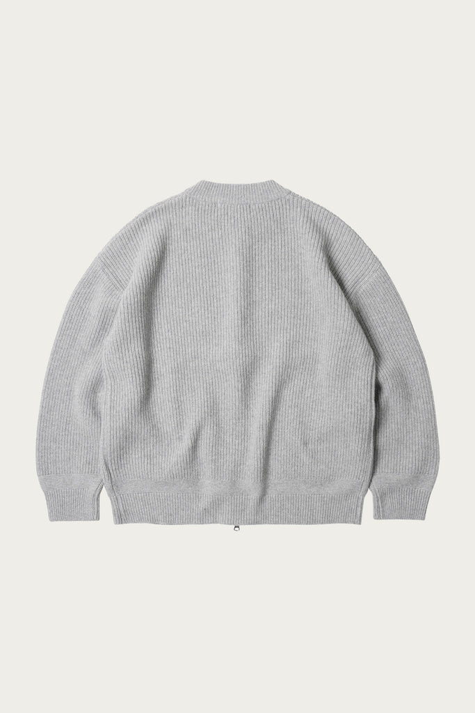 FrizmWORKS - Wool Deck Zipup Cardigan - Light Gray - Canoe Club