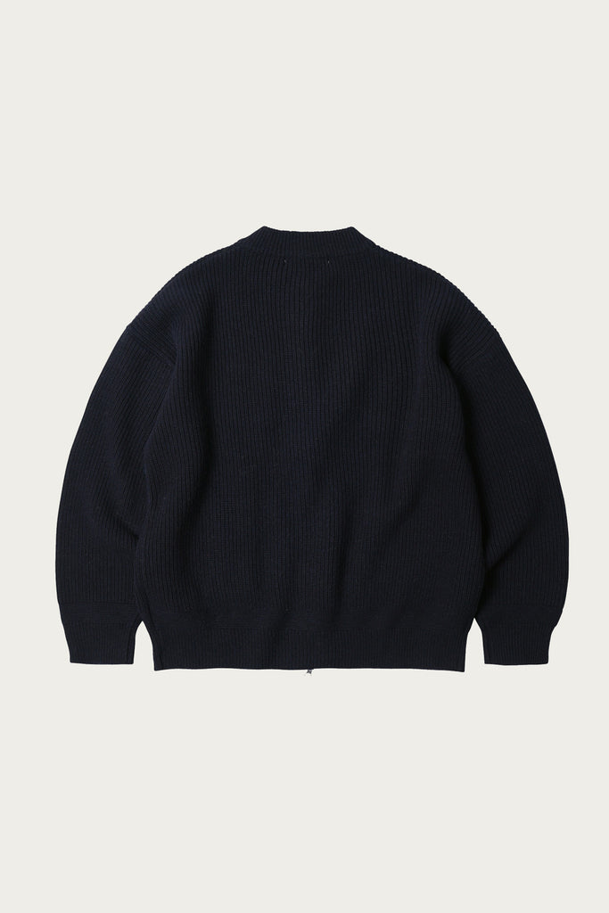 FrizmWORKS - Wool Deck Zipup Cardigan - Navy - Canoe Club