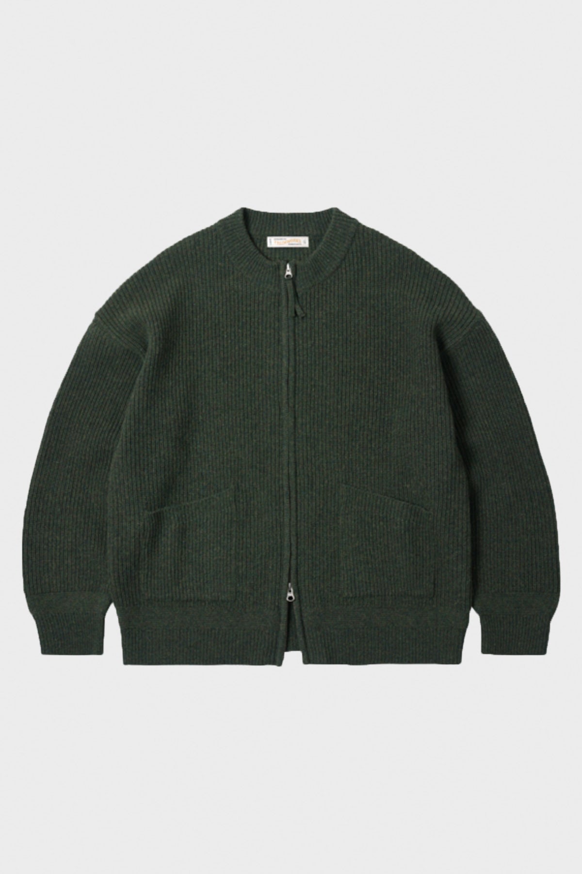 FrizmWORKS Wool Deck Zipup Cardigan | Forest Green | Canoe Club