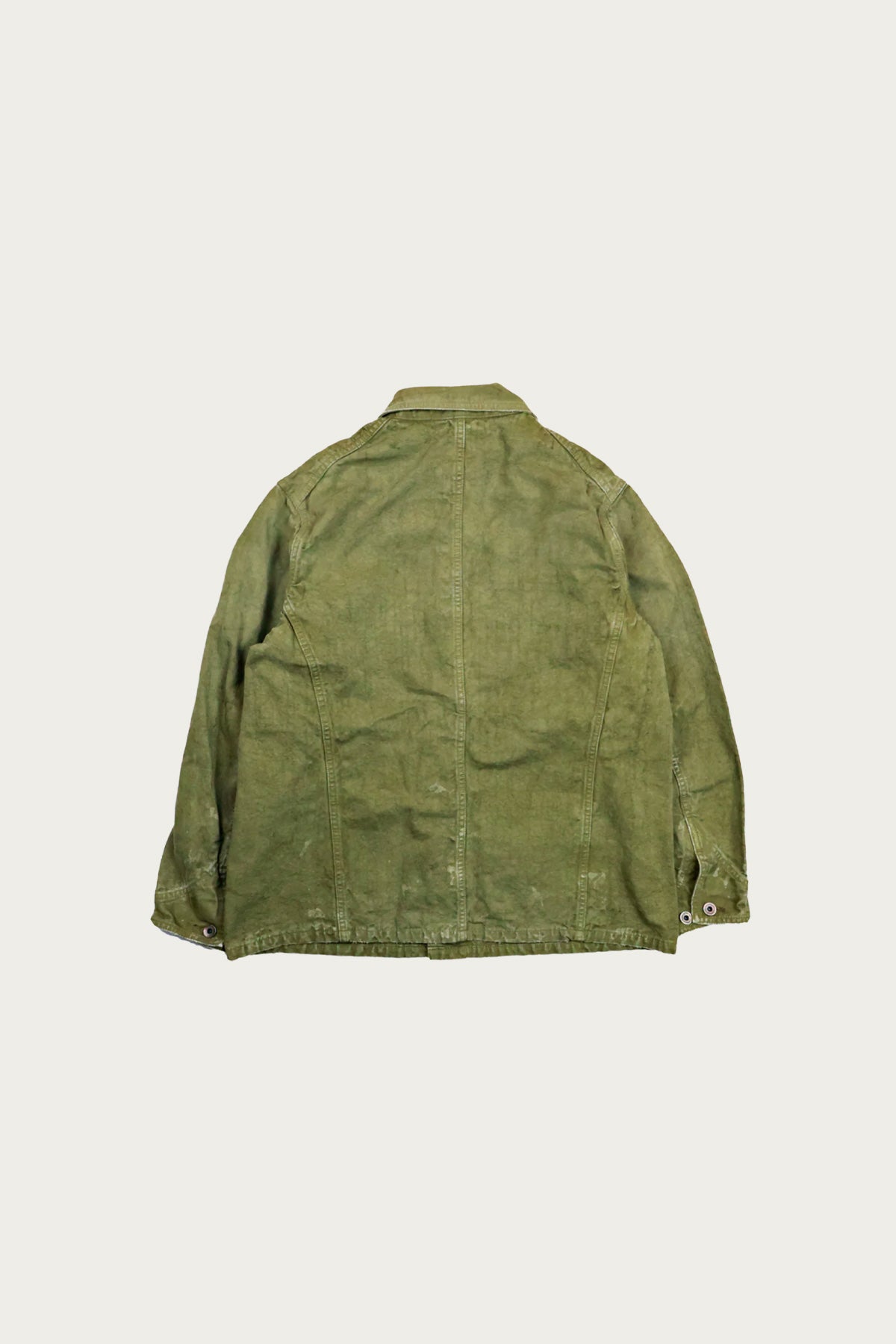 Fullcount - 2053VE Tent Cloth Chore Jacket Vintage Effect - Olive Drab - Canoe Club