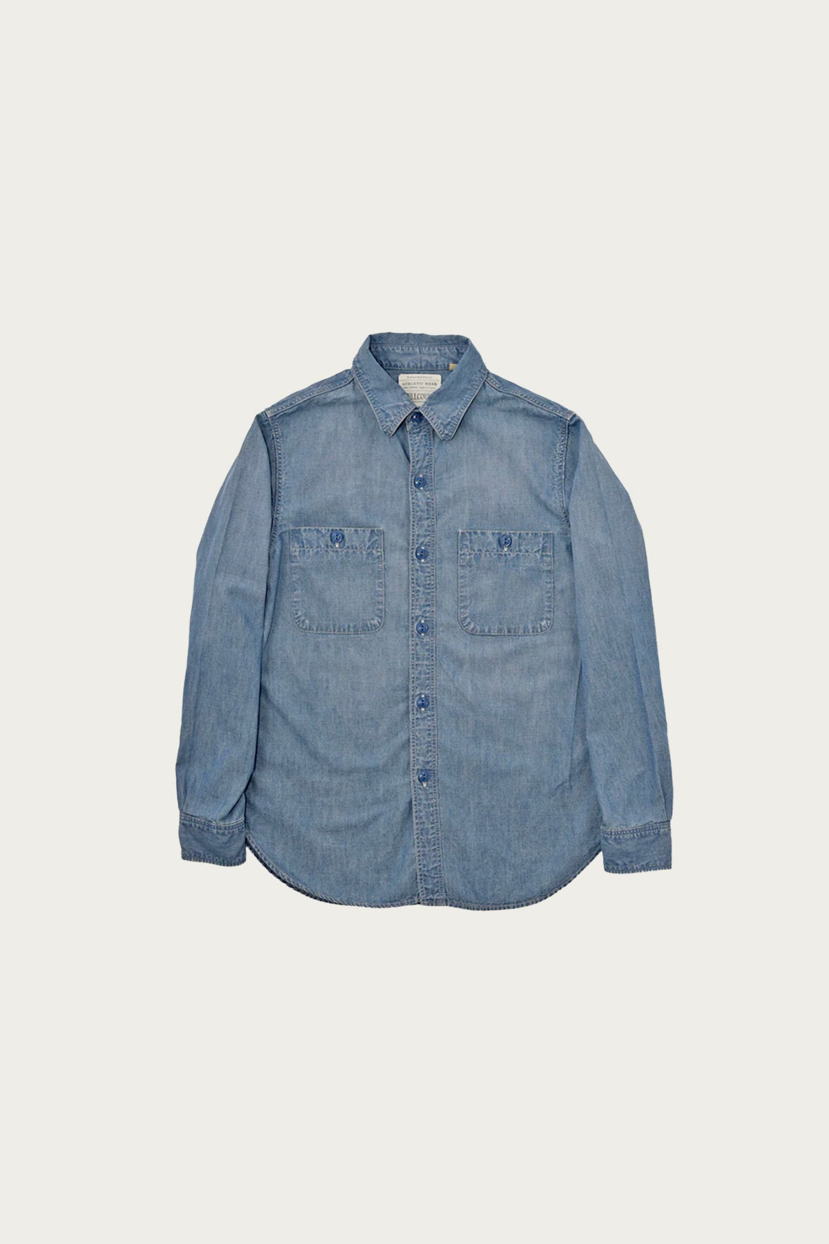 Fullcount - Chambray Shirt "Fade" - Blue - Canoe Club