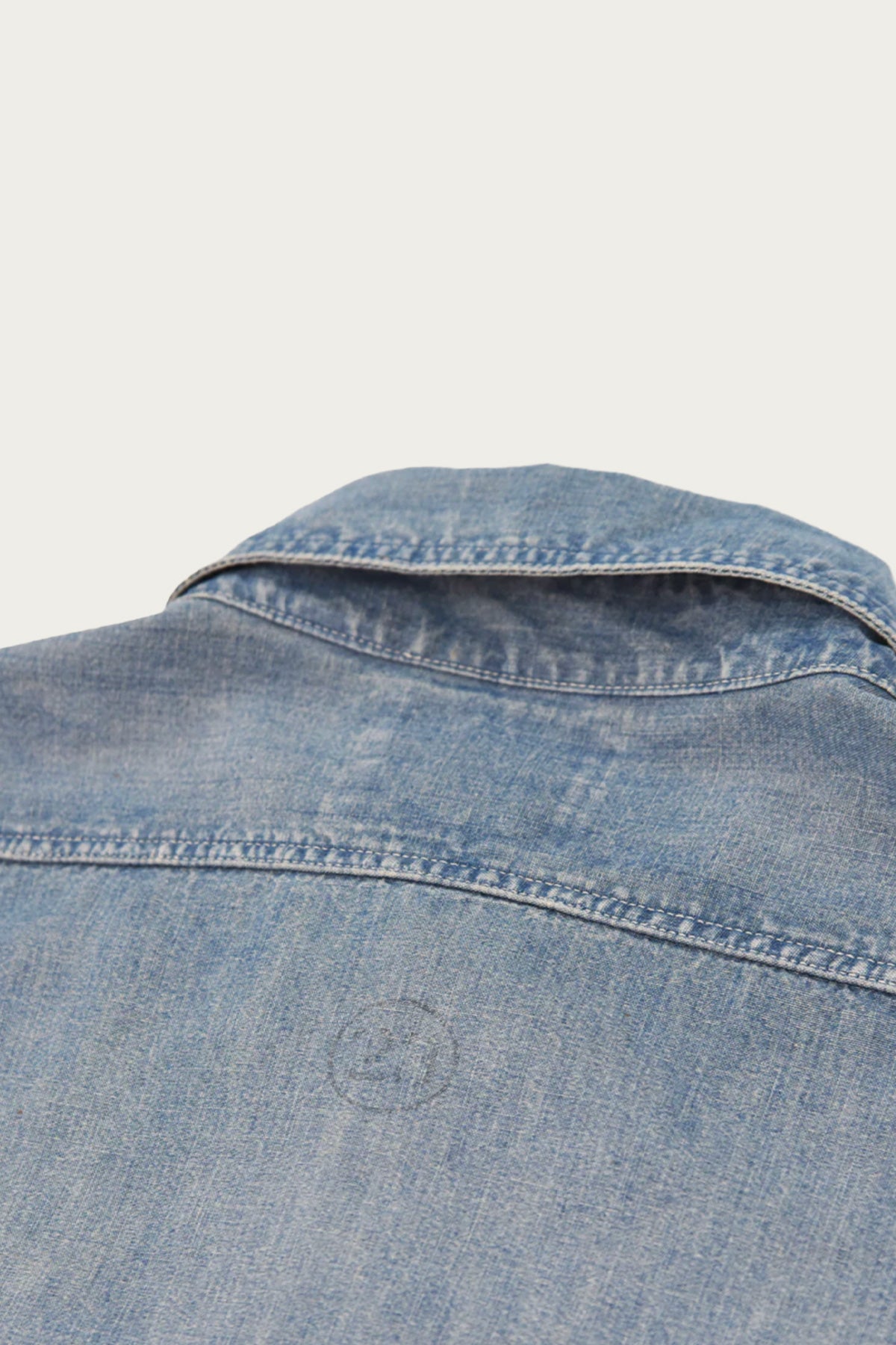 Fullcount - Chambray Shirt "Fade" - Blue - Canoe Club