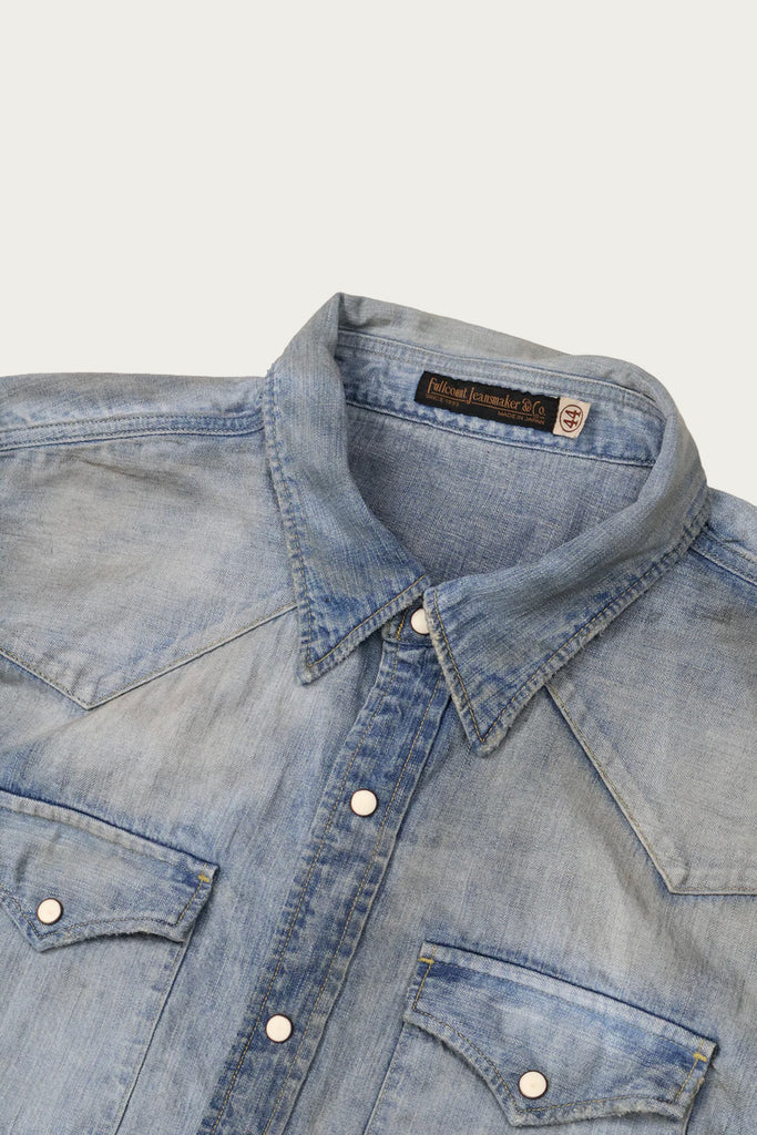 Fullcount - Denim Western Shirt HW "Looks That Kill" - Indigo Blue (Hand Wash) - Canoe Club