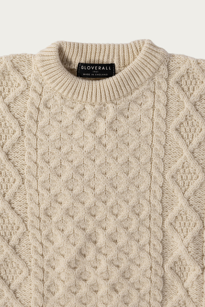 Gloverall - Aran Jumper - Ecru - Canoe Club