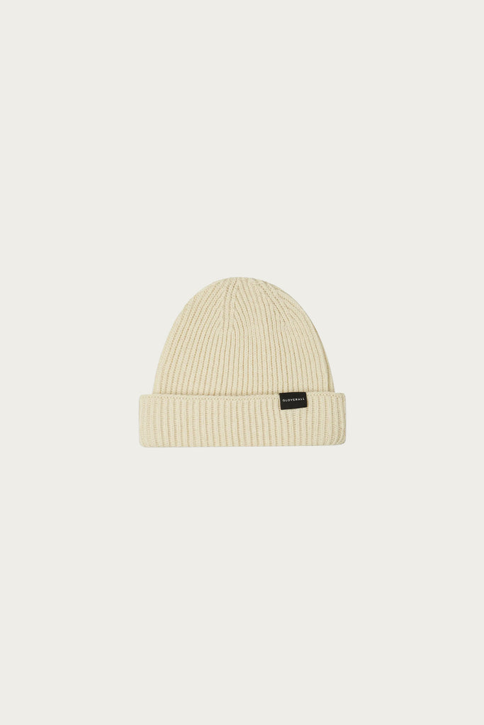 Gloverall - Ribbed Merino Beanie - Ecru - Canoe Club