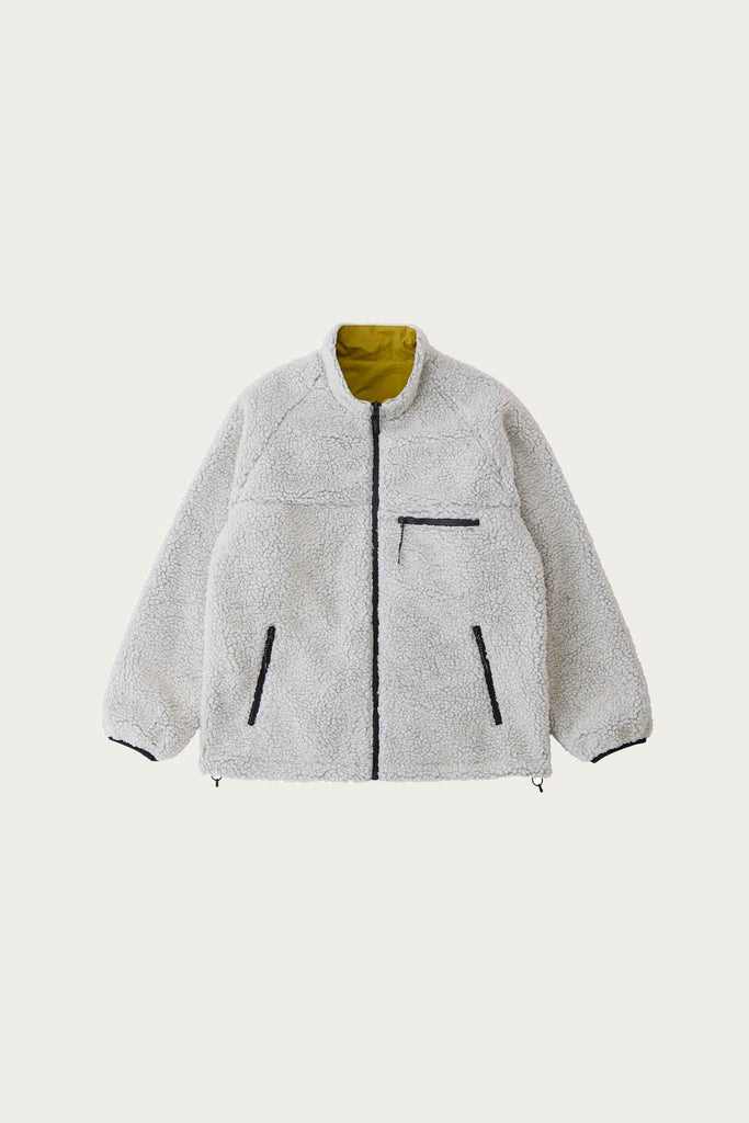 Gramicci - Reversible Sherpa Jacket - Natural/Chartreuse - Canoe Club