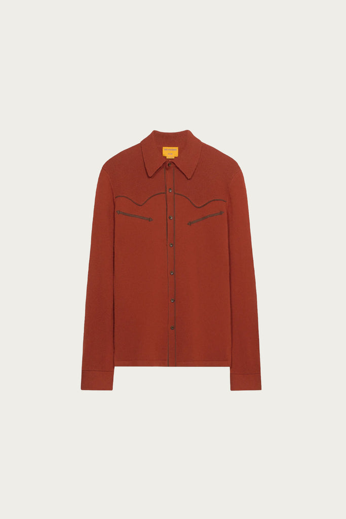 Guest In Residence - Western Button Up Shirt - Cinnamon - Canoe Club
