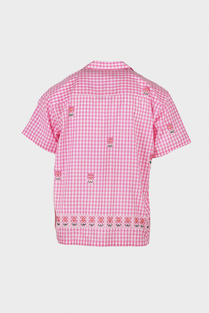 Harago - Chicken-Scratch Embroidery Shirt - Pink - Canoe Club