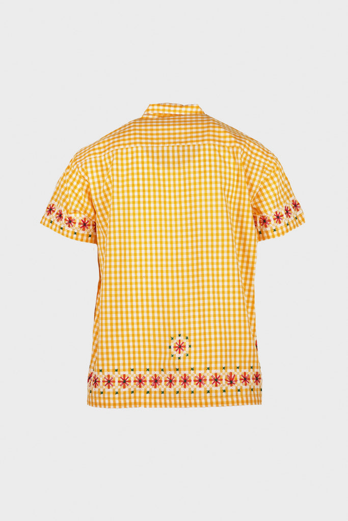 Harago - Chicken-Scratch Short Sleeve Shirt - Yellow - Canoe Club