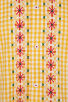 Harago - Chicken-Scratch Short Sleeve Shirt - Yellow - Canoe Club