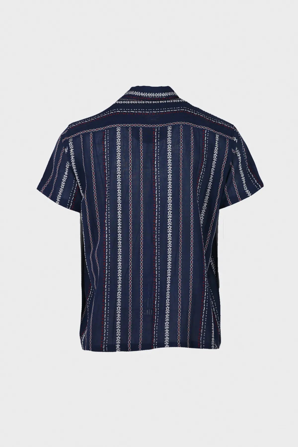 Harago - Embroidered Short Sleeve Shirt - Indigo - Canoe Club