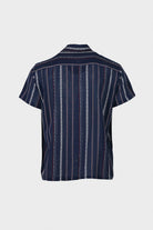 Harago - Embroidered Short Sleeve Shirt - Indigo - Canoe Club