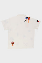 Harago - Flower Crochet Applique Shirt - White - Canoe Club