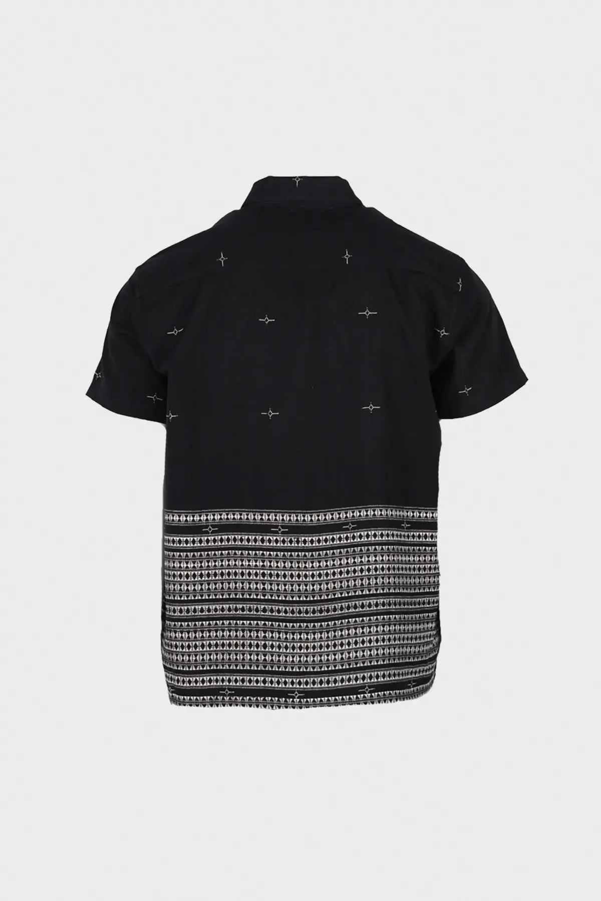 Harago - Handloom Shortsleeve Shirt - Black - Canoe Club