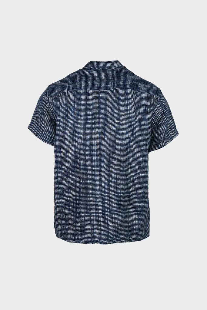 Harago - Ikat Short Sleeve Shirt - Blue - Canoe Club