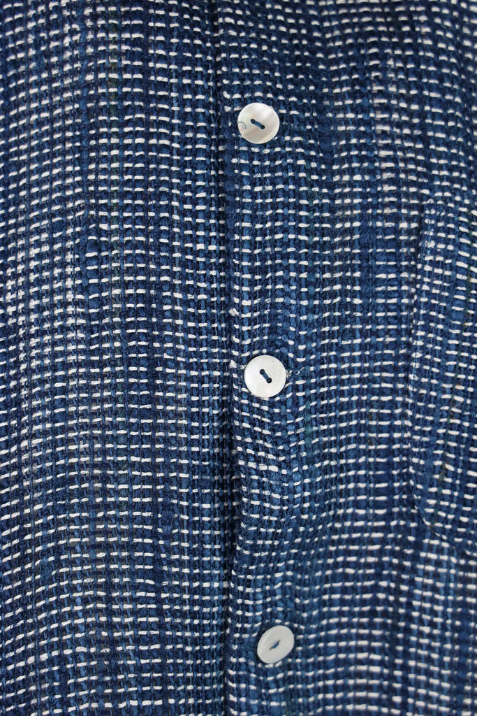 Harago - Ikat Short Sleeve Shirt - Blue - Canoe Club