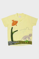 Harago - Jungle Scene Applique Shirt - Lime Green - Canoe Club