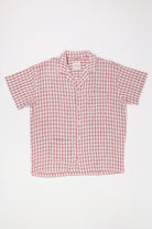 Harago - Textured Cotton Shirt - Red/White - Canoe Club