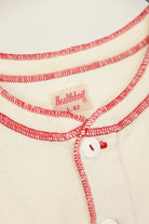 Healthknit - 70's L/S Henley - Natural x Red Stitch - Canoe Club