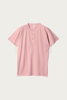 Healthknit - Garment Pigment Dye S/S Henley - Pink - Canoe Club
