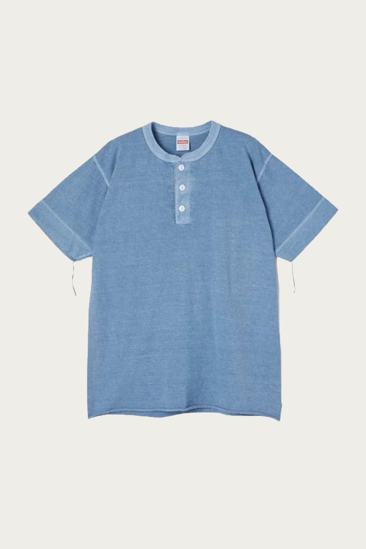 Healthknit - Garment Pigment Dye S/S Henley - Royal Blue - Canoe Club