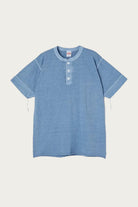 Healthknit - Garment Pigment Dye S/S Henley - Royal Blue - Canoe Club
