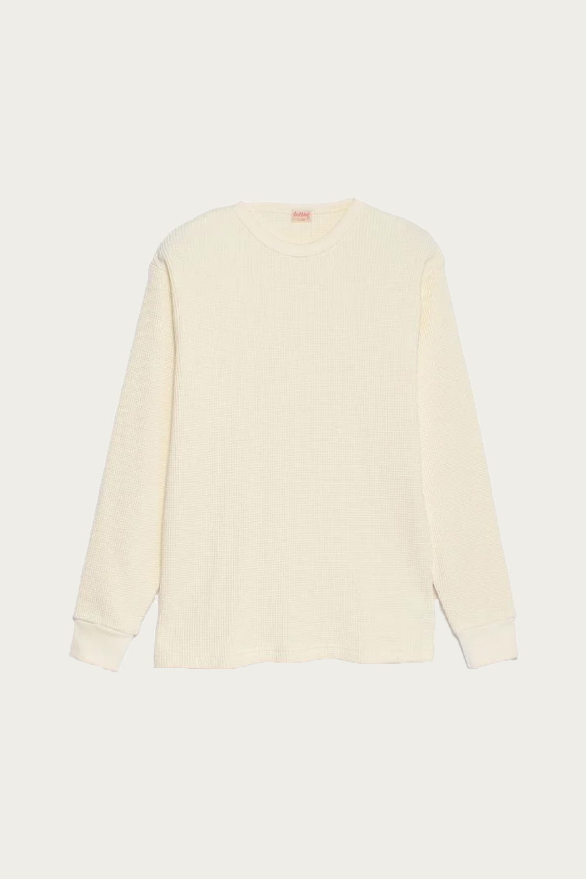 Healthknit - Super Heavy Waffle Crew Neck L/S - Off White - Canoe Club