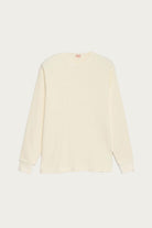 Healthknit - Super Heavy Waffle Crew Neck L/S - Off White - Canoe Club