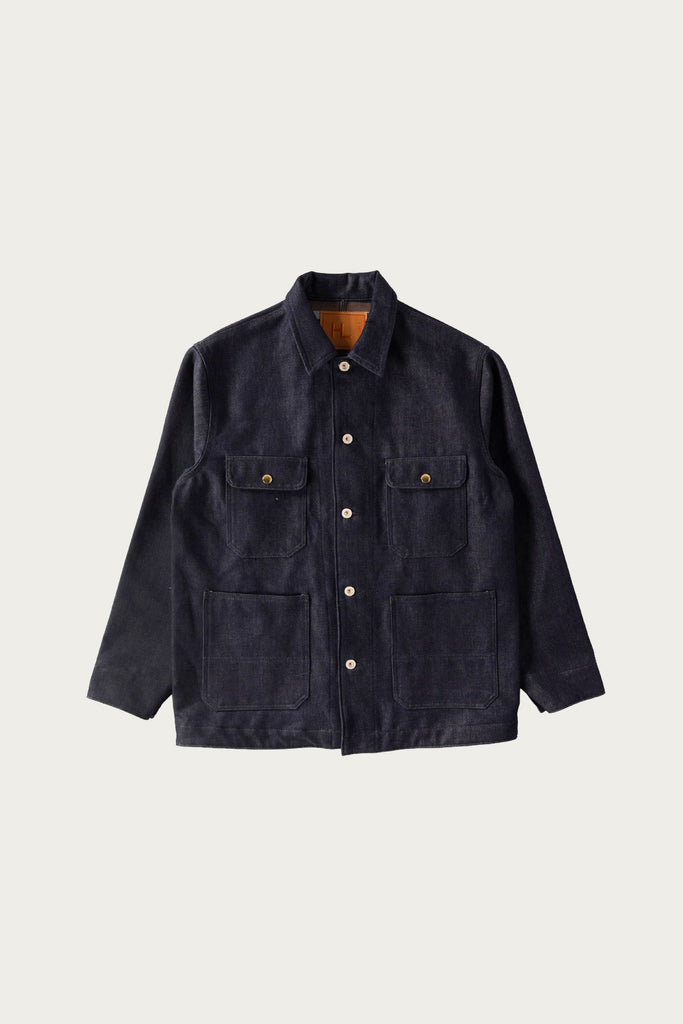 Herill - Cashmere Denim Railroad Chore Jacket - Indigo - Canoe Club