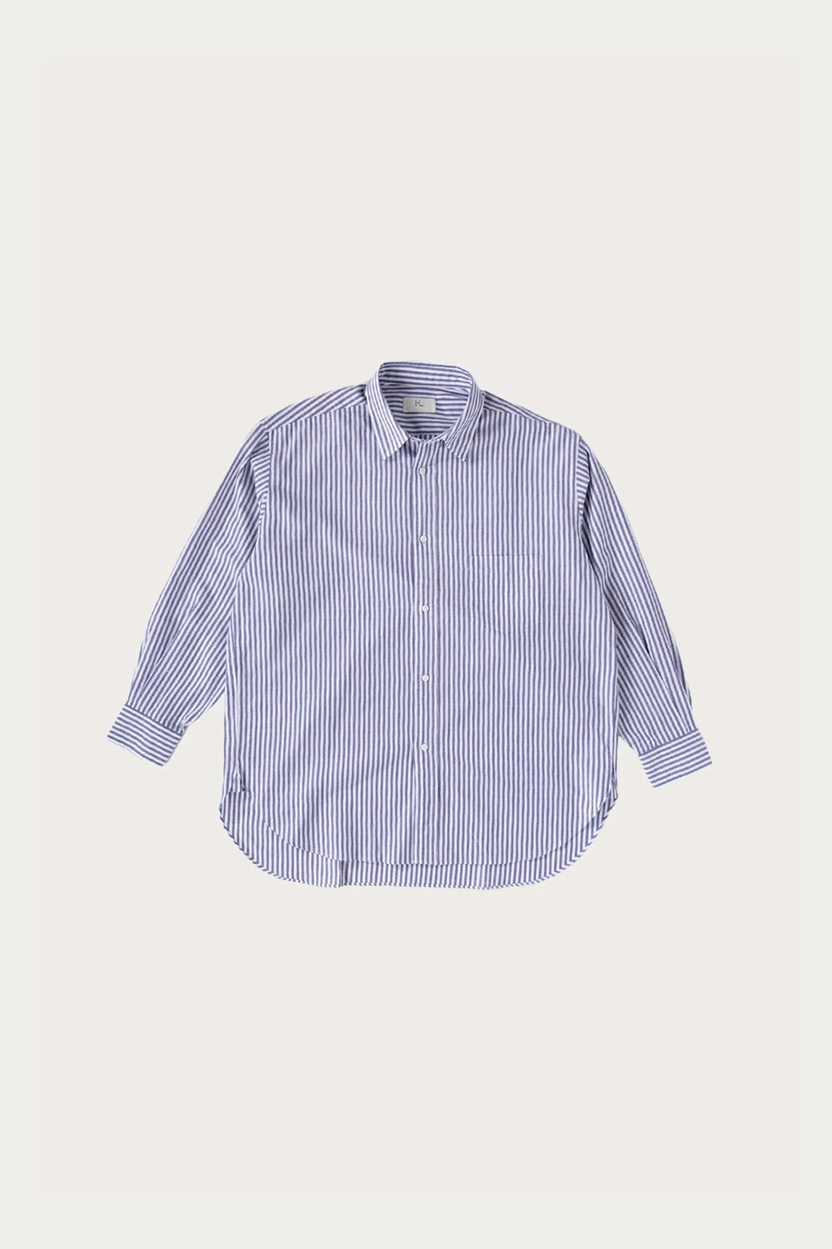 Herill - Cotton Oxford Regular Collar Shirt - Sax Stripe - Canoe Club