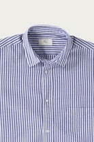 Herill - Cotton Oxford Regular Collar Shirt - Sax Stripe - Canoe Club