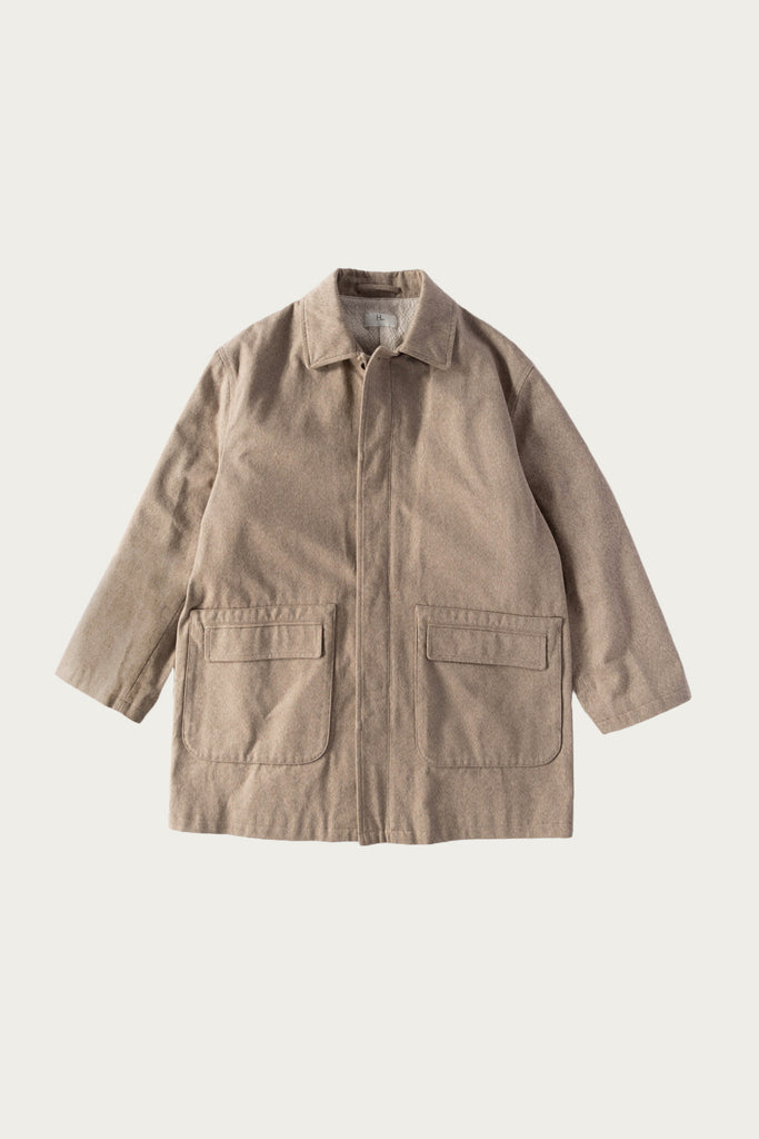 Herill - Cotton Twill Short Coat - Beige - Canoe Club