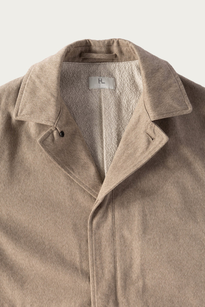 Herill - Cotton Twill Short Coat - Beige - Canoe Club