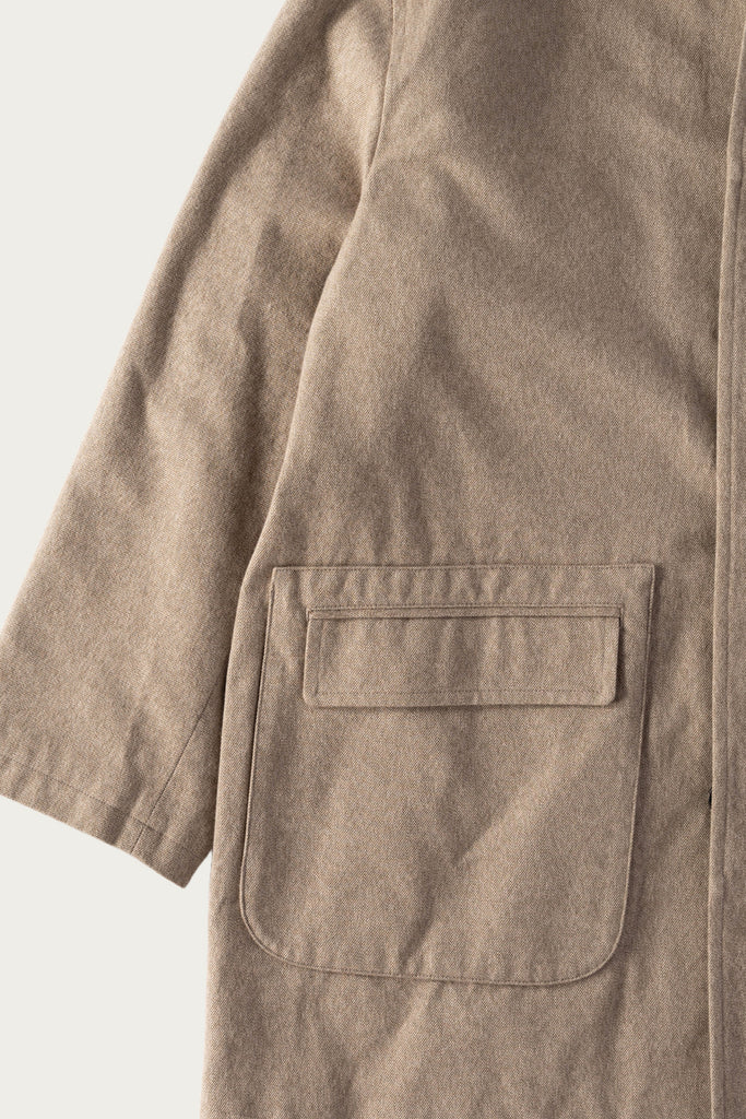 Herill - Cotton Twill Short Coat - Beige - Canoe Club