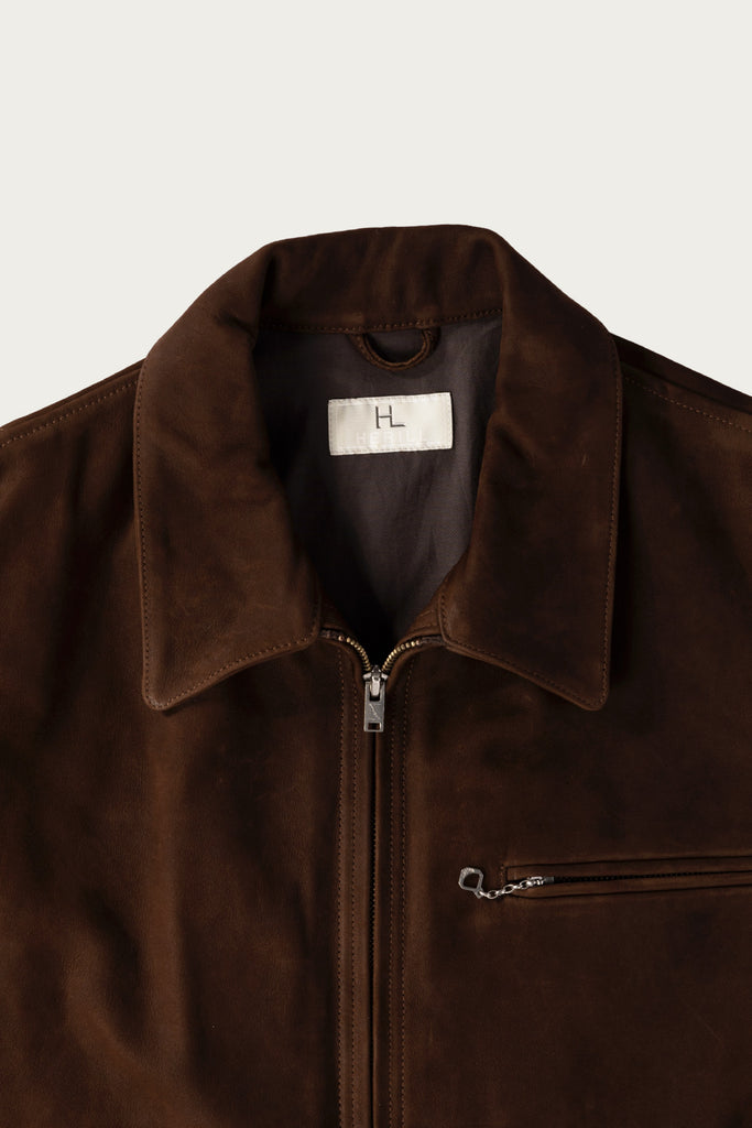 Herill - Cow Nubuck Jacket - Brown - Canoe Club