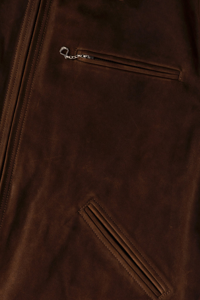 Herill - Cow Nubuck Jacket - Brown - Canoe Club