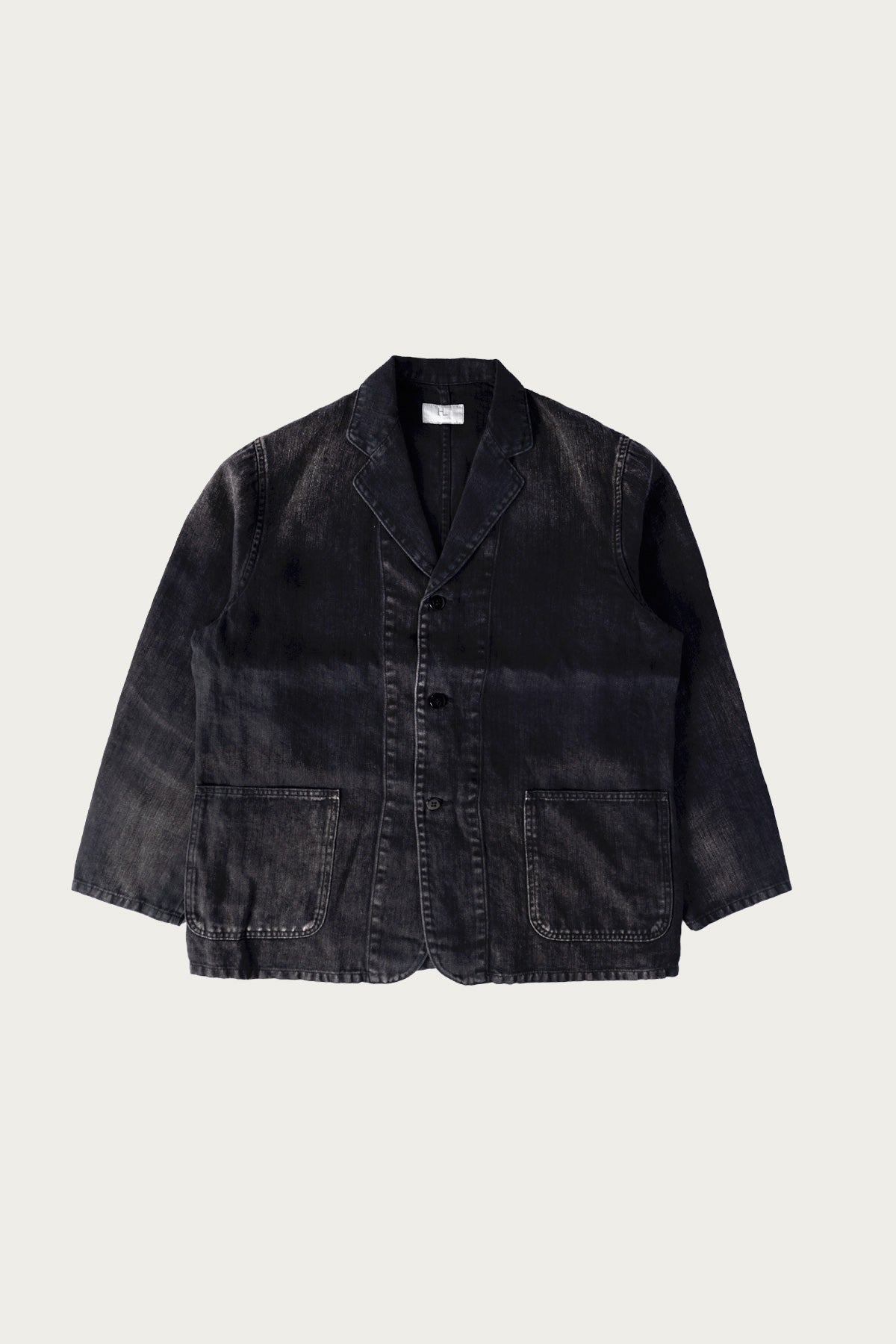 Herill - HBT Linen Work Jacket - Black - Canoe Club
