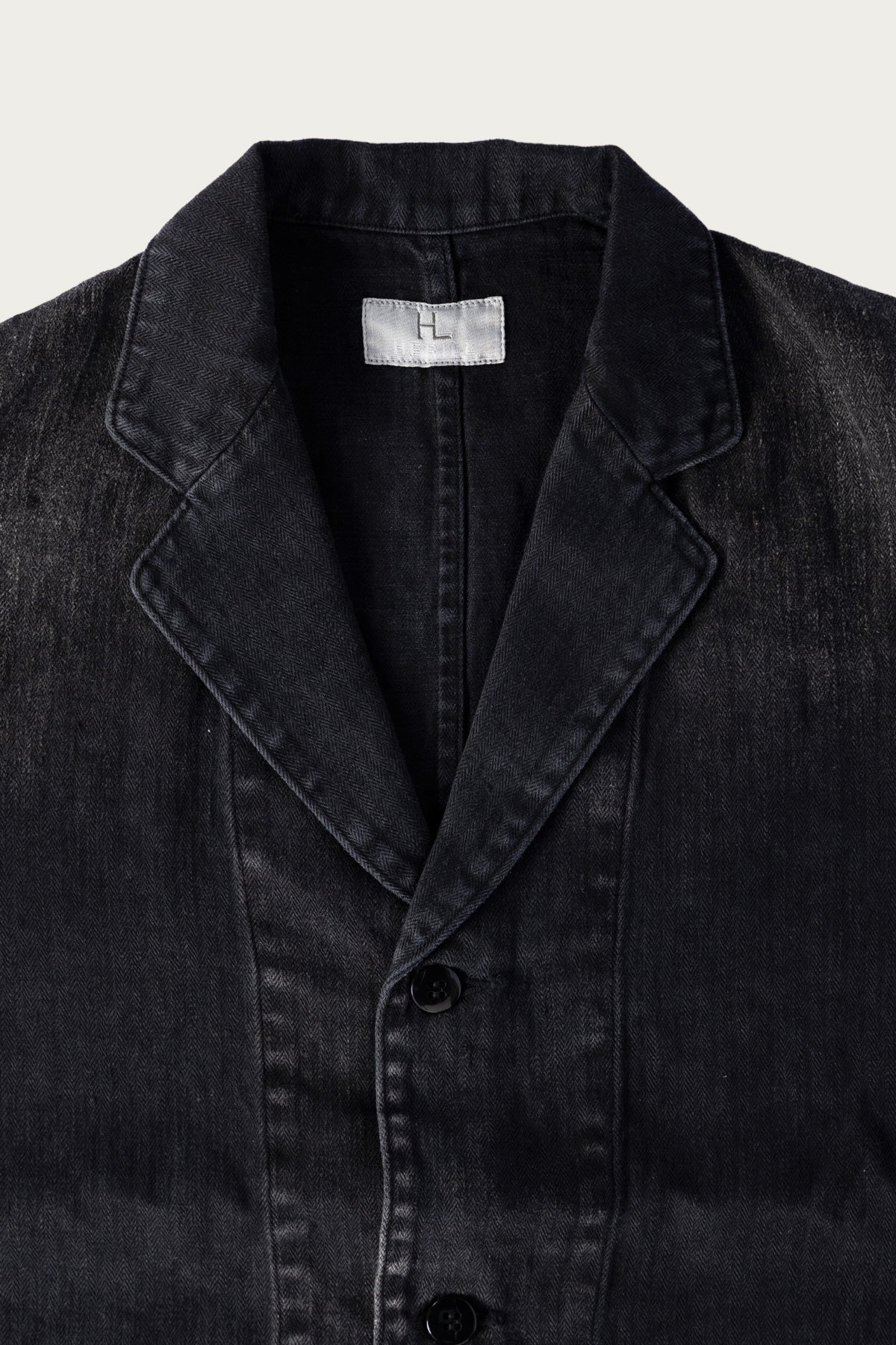 Herill - HBT Linen Work Jacket - Black - Canoe Club