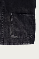 Herill - HBT Linen Work Jacket - Black - Canoe Club