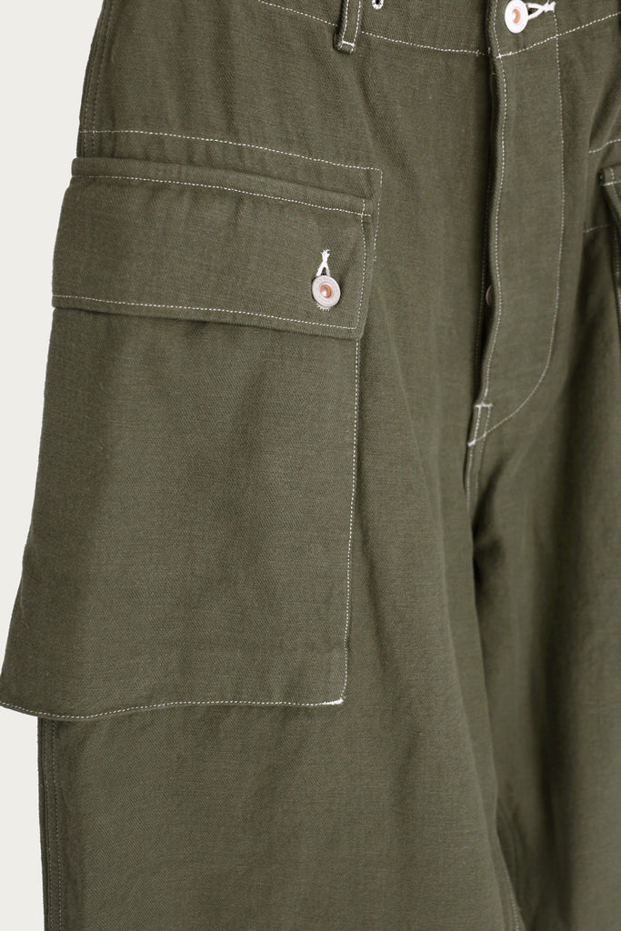 Herill - HL Denim M44 Trousers - Olive Drab - Canoe Club