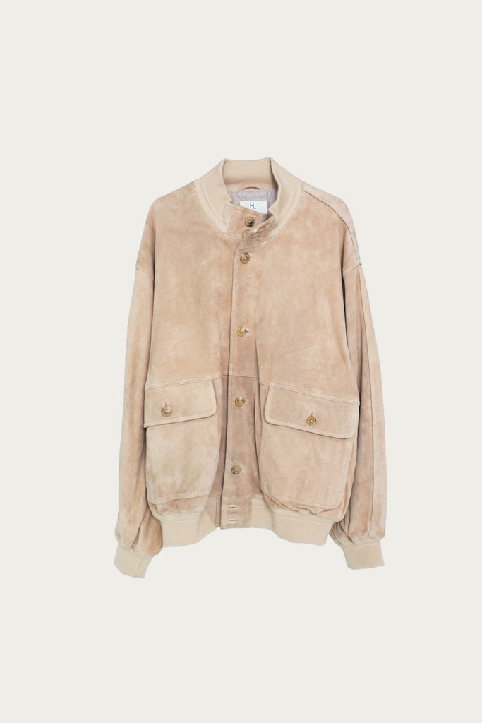 Herill - Lamb Suede Blouson - Beige - Canoe Club