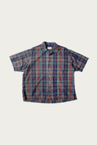Herill - Lawncheck Open Collar Shirt - Blue Check - Canoe Club