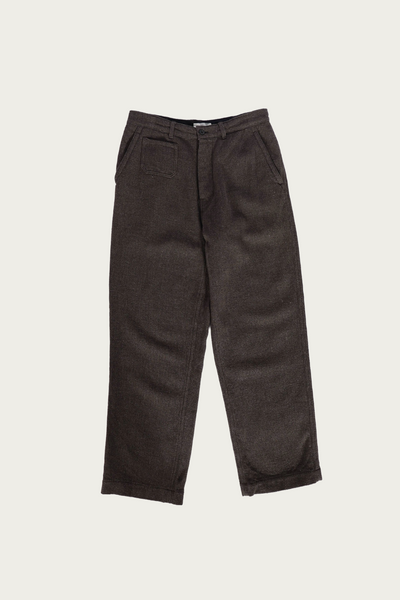 Herill Paskal Tweed Workpants | Charcoal Brown | Canoe Club