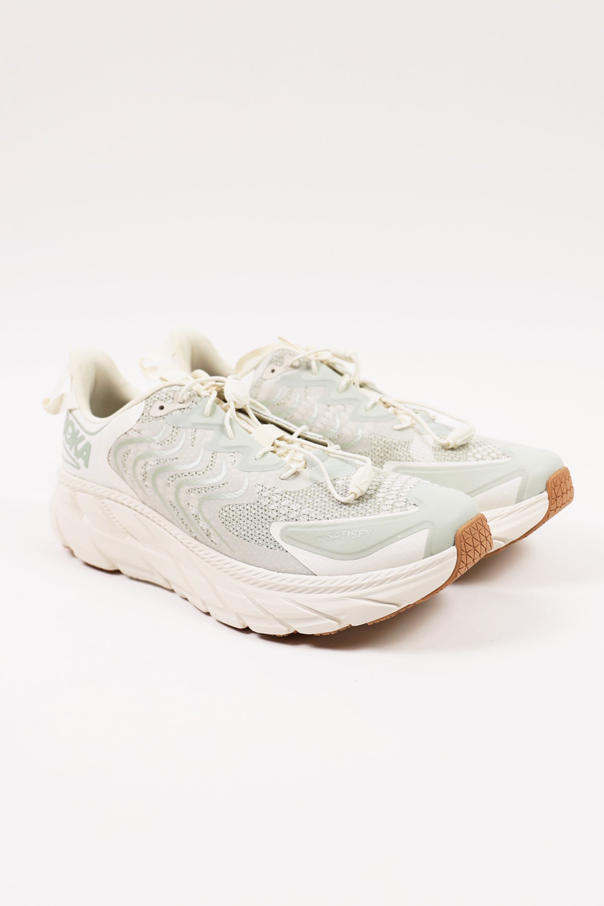 HOKA - Clifton LS x Satisfy Running - Celadon Tint/Whisper White - Canoe Club
