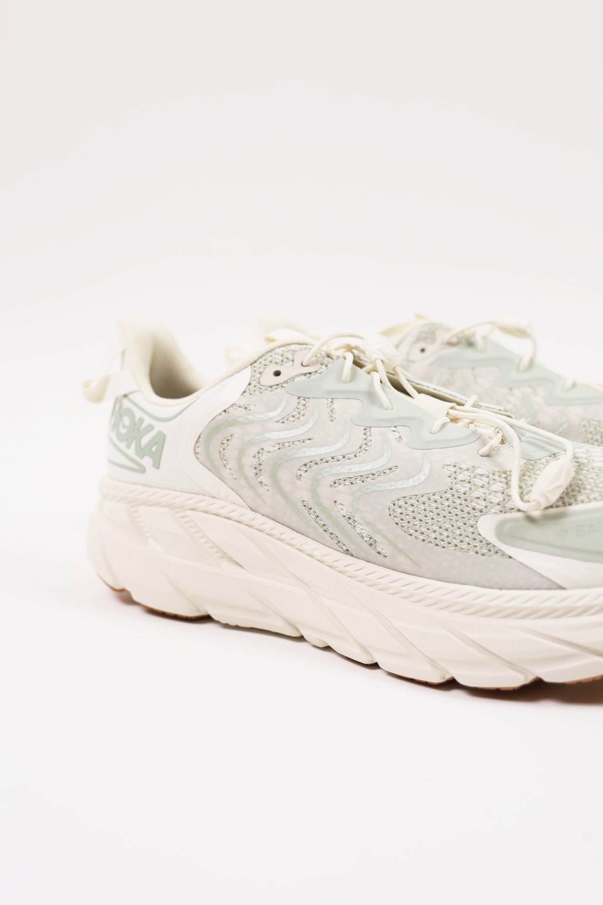 HOKA - Clifton LS x Satisfy Running - Celadon Tint/Whisper White - Canoe Club