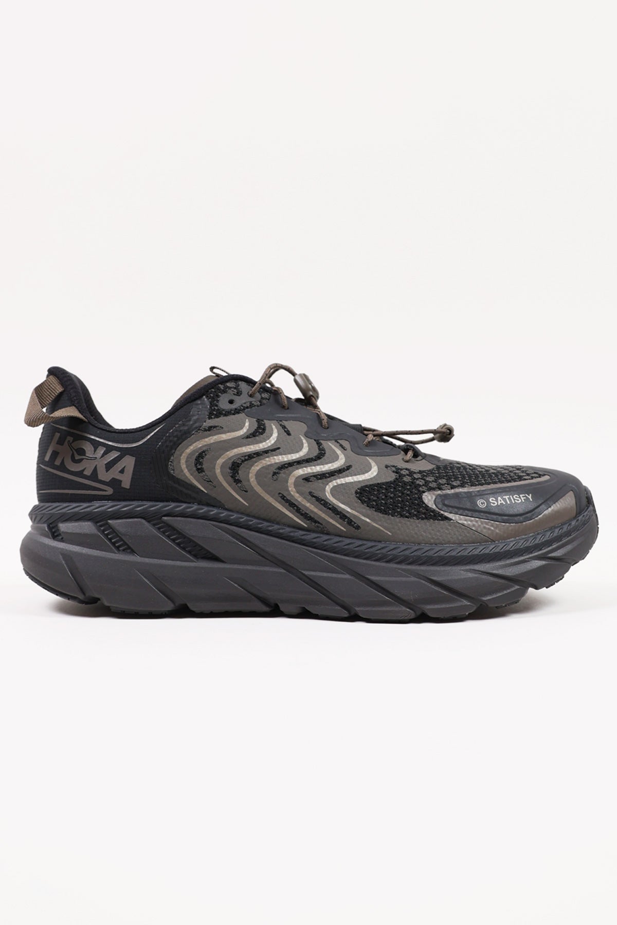HOKA - Clifton LS x Satisfy Running - Forged Iron/Black - Canoe Club