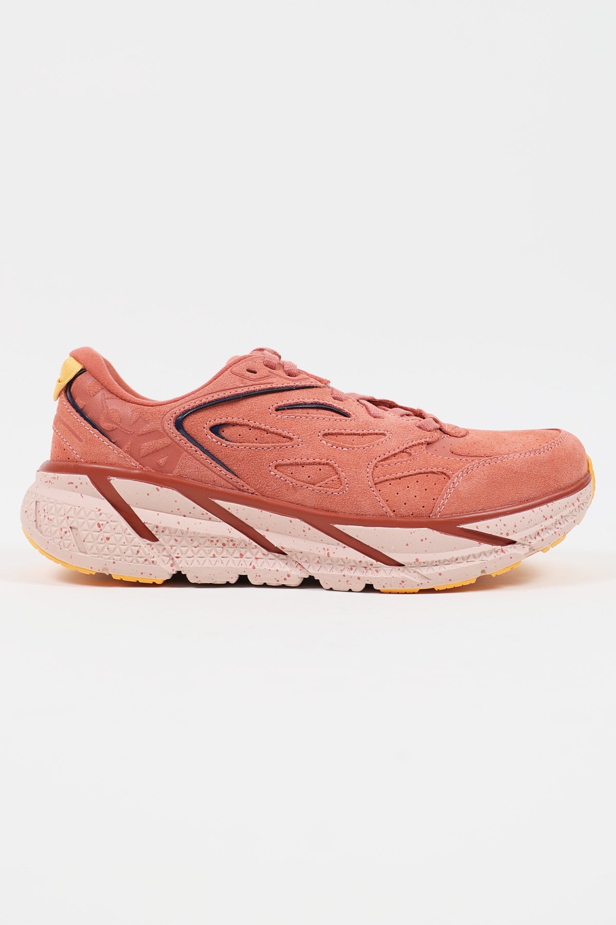 HOKA - U Clifton L Suede - Earthenware/Hot Sauce - Canoe Club