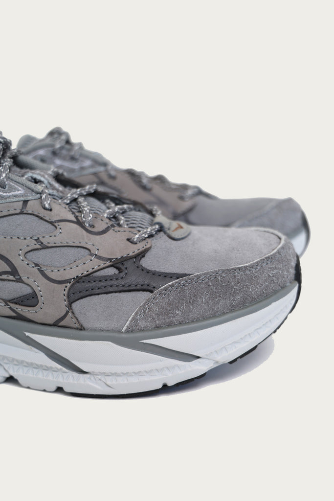 HOKA - U Clifton L Suede TP - Galactic Grey/Satellite Grey - Canoe Club